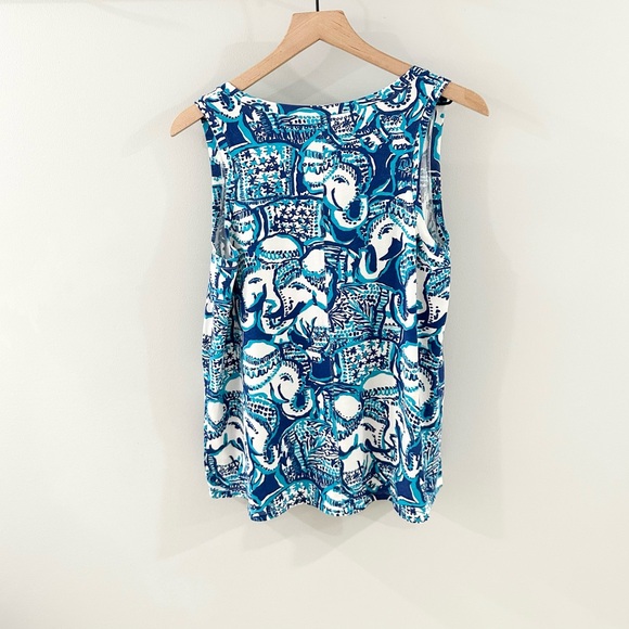 Lilly Pulitzer Crayton Racer Back Tank Blue Size Medium - Picture 6 of 6